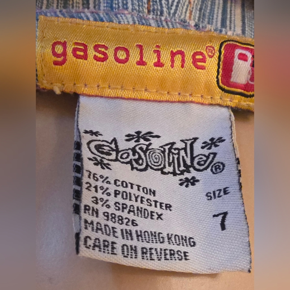 Gasoline Stretchy Blue Striped Pants - Picture 6 of 9